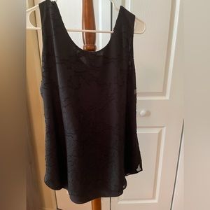 Chico’s Black Reversible Solid or Floral Tank